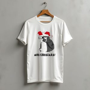 Ghostface Mori Christmas Santa Hats And Hearts T-Shirt