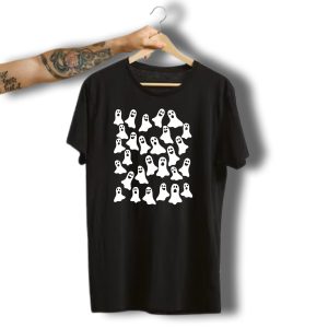 Ghosts Everywhere Halloween Spirits Specter Spooky Faces T-Shirt