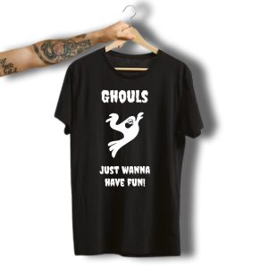 Ghouls Just Wanna Have Fun Ghost Design Halloween Spectacle T-Shirt