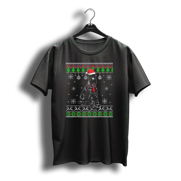 Giant Schnauzer Christmas Cool Santa Ugly Sweater Pattern Snowflakes T Shirt t shirt 1