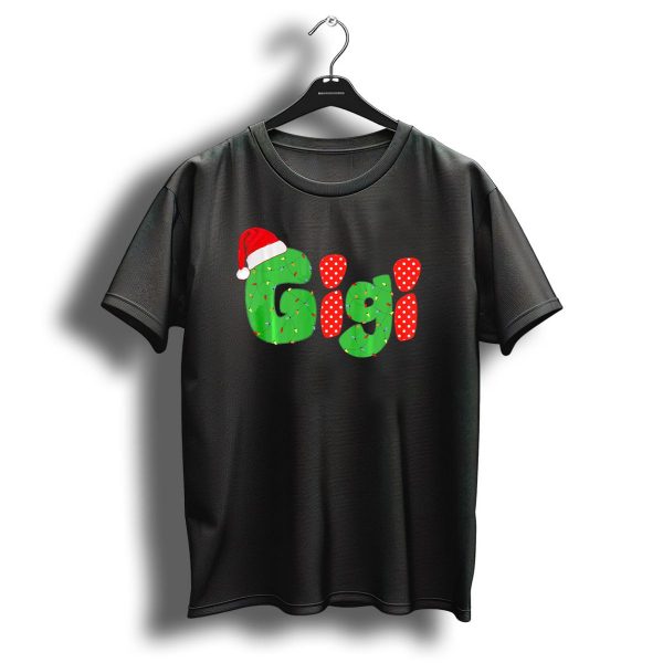 Gigi Christmas Santa Hat Lights Family Matching Pajamas T Shirt 1 t shirt 1