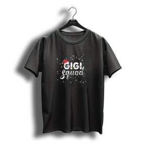 Gigi Squad Santa Hat Christmas Lights Snowflakes T-Shirt