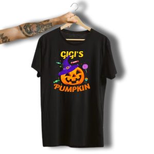 Gigi'S Pumpkin Halloween Candy Witch Hat Toddler T-Shirt