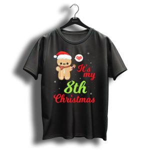 Gingerbread Noel Costume Heart Snow Its My 8Th Christmas T-Shirt