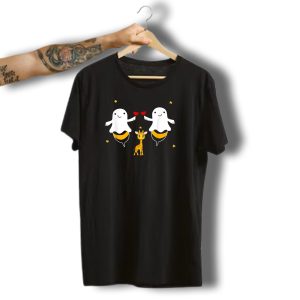 Giraffe Boo Bees Halloween Ghost Wine Costume Lover T-Shirt