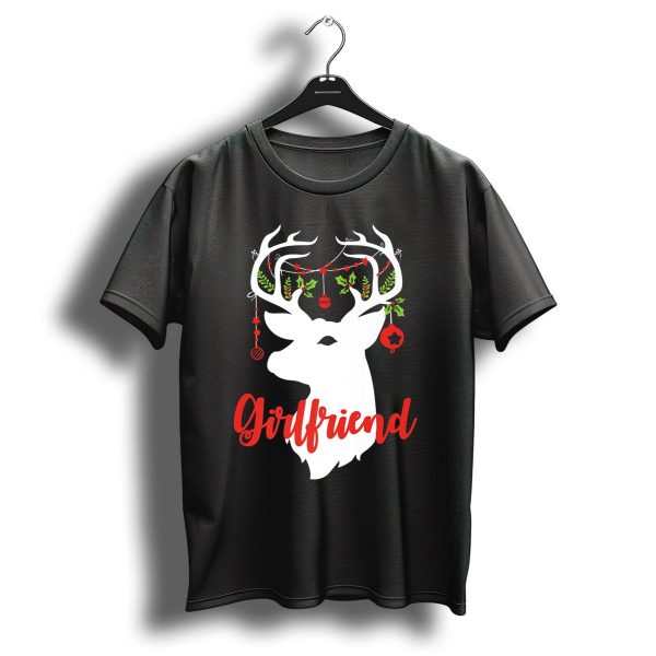 Girlfriend Christmas Reindeer Deer Antlers Holiday Ornaments T Shirt 1 t shirt 1