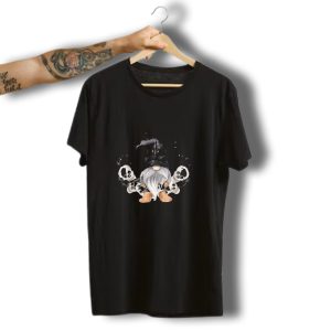 Gnomes Halloween Ghost I'M Short And Mouthy Skulls Deal With It T-Shirt
