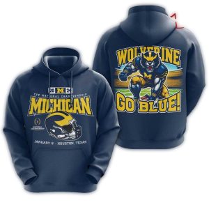 Go Blue Cfp National Championship Michigan Wolverines All Over Print Hoodie