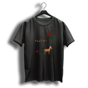 Goat Around The Christmas Tree With Lights And Ornaments T Shirt