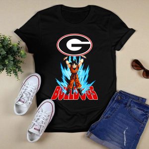 Goku Super Saiyan Georgia Bulldogs Logo Fusion T Shirt