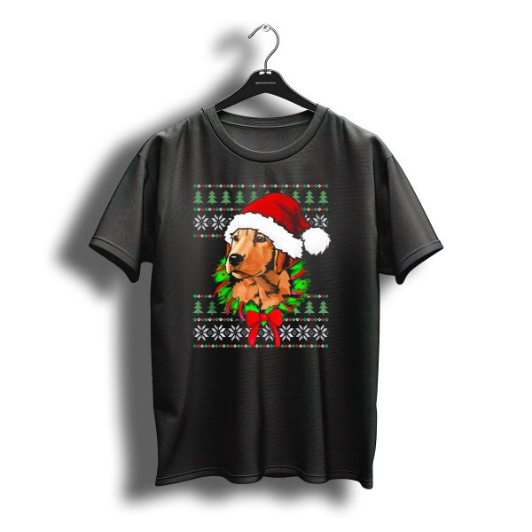 Golden Labrador Retriever Christmas Santa Hat Ugly T Shirt t shirt 1