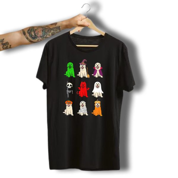 Golden Retrievers Halloween Costumes Funny Ghost Witch Pumpkin Mummy Devil Skeleton T Shirt t shirt 1 2