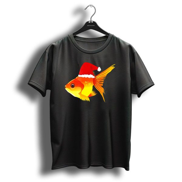 Goldfish Wearing Santa Hat Christmas Humor T Shirt 1 t shirt 1
