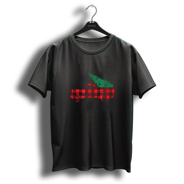 Gonzales Family Christmas Plaid Truck With Tree T Shirt 1 t shirt 1