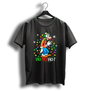 Goofy Ho Ho Ho Christmas Lights Fun Snowflakes T Shirt