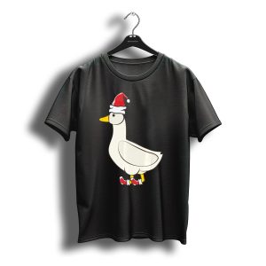 Goose Wearing Santa Hat Christmas Geese Holiday T-Shirt