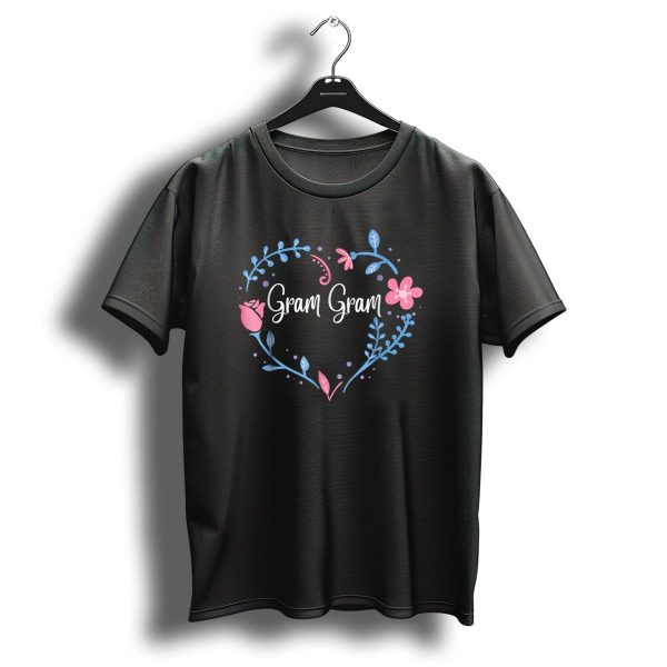 Gram Gram Heart Floral Grandma Christmas Birthday T Shirt 1 t shirt 1
