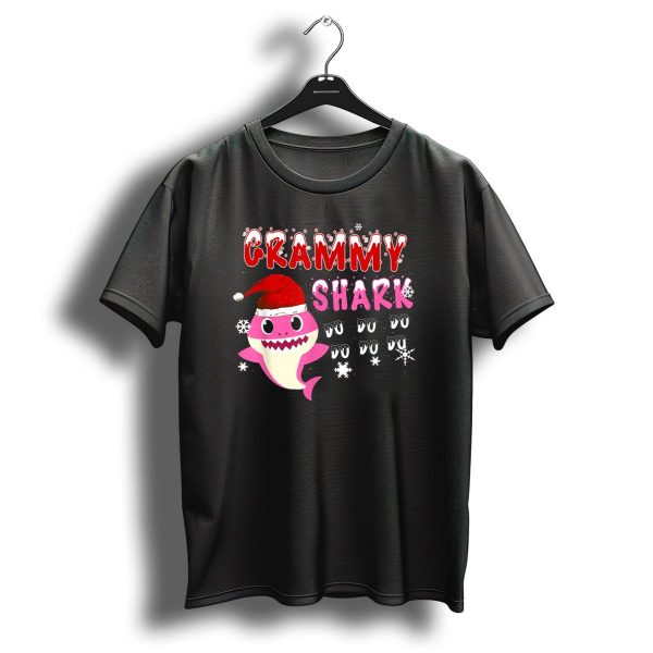 Grammy Shark Doo Doo Doo Christmas Family Holiday Santa Hat T Shirt 1 t shirt 1