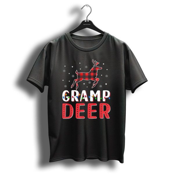 Gramp Deer Xmas Christmas Light Plaid Reindeer Snowflakes T Shirt 1 t shirt 1