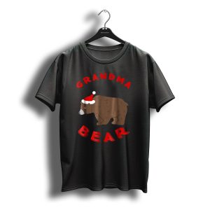 Grandma Bear Christmas Santa Hat T-Shirt