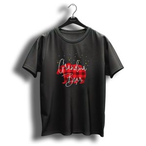 Grandma Bear Red Plaid With Stars Christmas Buffalo T Shirt