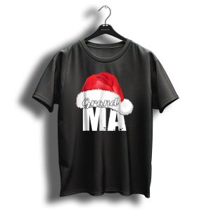 Grandma Christmas Santa Hat Family T Shirt