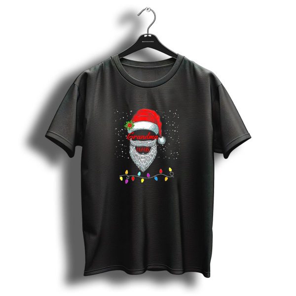 Grandma Claus Christmas Santa Beard With Festive Lights T Shirt 1 t shirt 1