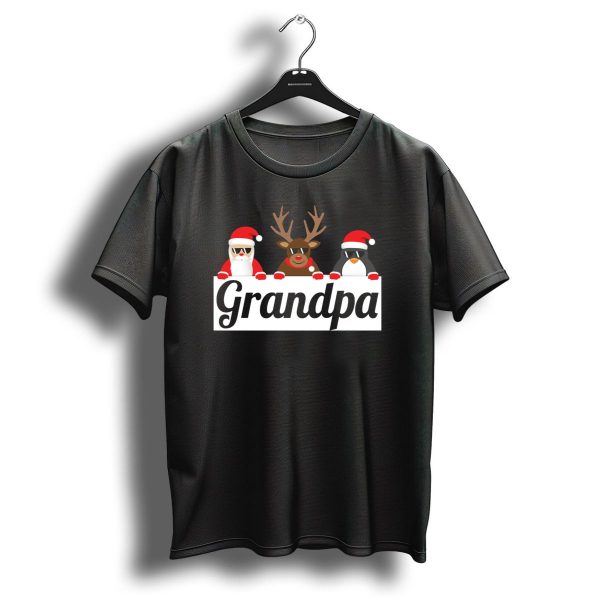 Grandpa Christmas Santa Reindeer Penguin Matching Family Holiday T Shirt 1 t shirt 1