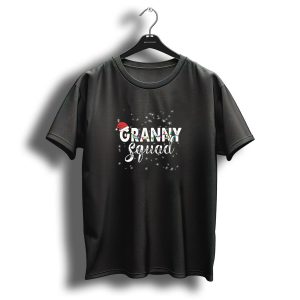 Granny Squad Santa Hat Christmas Lights Snowflakes T Shirt