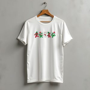Grateful Dead Dancing Bears Christmas Santa Hats And Reindeer T-Shirt