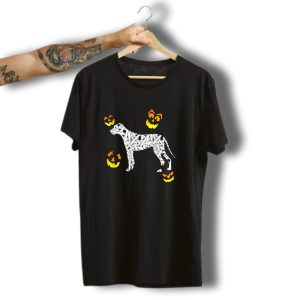 Great Dane Mummy With Halloween Pumpkin Faces T-Shirt