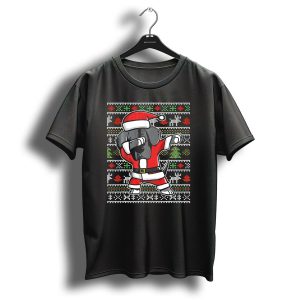 Great Dane Santa Hat Dabbing Ugly Christmas T Shirt