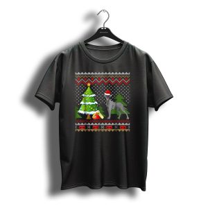 Great Danes Santa Christmas Uglydog Holiday Sweater Tree Present T-Shirt