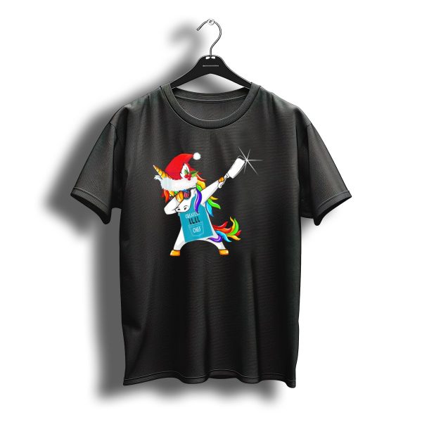Greatest Chef Unicorn Dabbing In Santa Hat Christmas Merry T Shirt t shirt 1