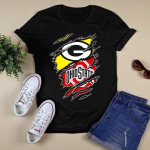 Green Bay Packers Ohio State Buckeyes Fan Combination T Shirt