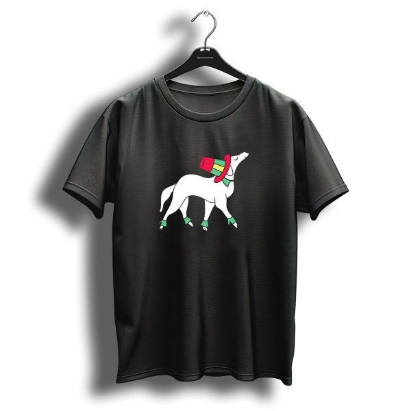 Greyhound Dog In Christmas Hat With Festive Bow T Shirt 1 t shirt 1