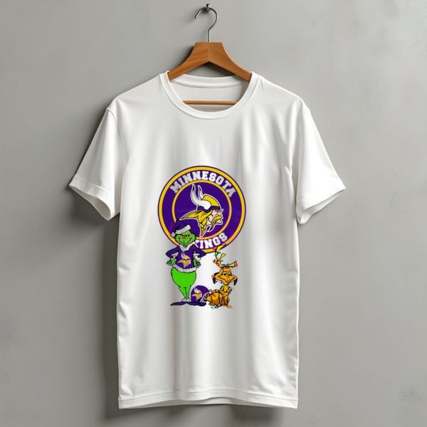 Grinch And Max Minnesota Vikings Christmas Fan Collaboration T Shirt 1 t shirt 1