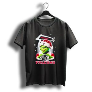 Grinch Christmas Atlanta Falcons Football Fan Holiday T-Shirt