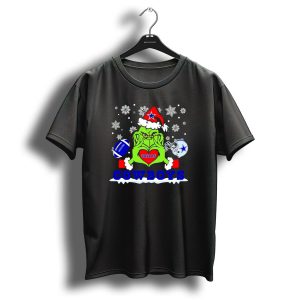 Grinch Dallas Cowboys Christmas Football Snowflakes T-Shirt
