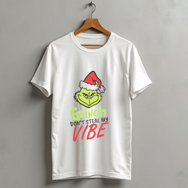 Grinch Dont Steal My Vibe Christmas Santa Hat T Shirt 1 t shirt 1