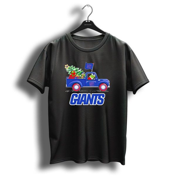 Grinch Driving Christmas Truck New York Giants Holiday T Shirt 1 t shirt 1