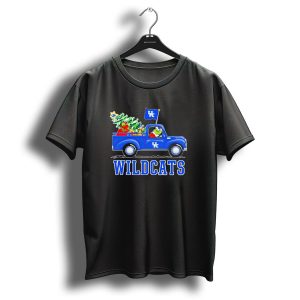 Grinch Driving Christmas Truck Uk Wildcats T-Shirt