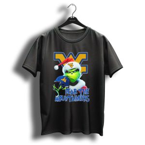 Grinch Fear The Mountaineers West Virginia Christmas Holiday T-Shirt