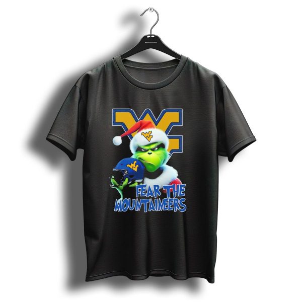 Grinch Fear The Mountaineers West Virginia Christmas Holiday T Shirt 1 t shirt 1