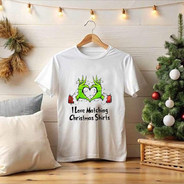 Grinch Hands Heart I Love Matching Christmas T Shirt 1 t shirt 1 Pittsburgh Steelers Unicorn Merry Christmas Knitted Ugly Sweater 1