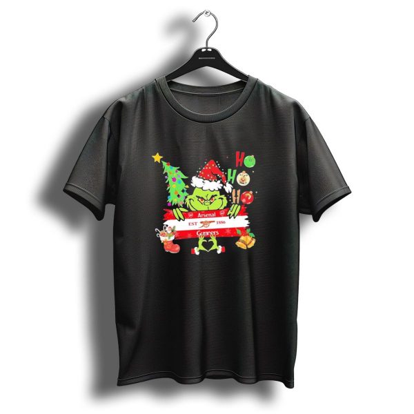 Grinch Ho Ho Ho Arsenal Fc Est 1886 Gunners Christmas T Shirt 1 t shirt 1