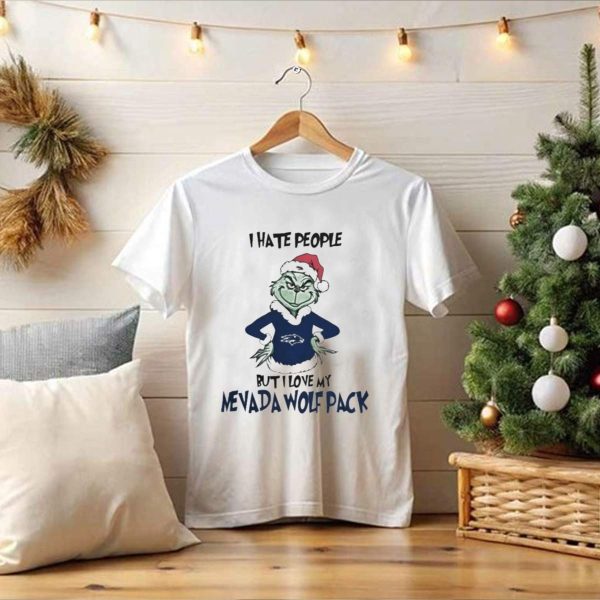 Grinch I Hate People But I Love My Nevada Wolf Pack Merry Christmas T Shirt 1 t shirt 1 Pittsburgh Steelers Unicorn Merry Christmas Knitted Ugly Sweater 1