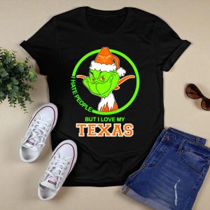 Grinch I Hate People But I Love My Texas Longhorns T-Shirt