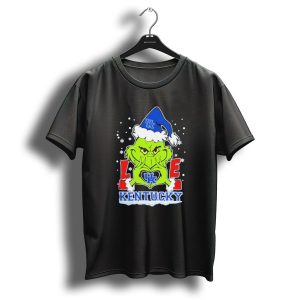 Grinch Love Kentucky Wildcats Football Christmas T-Shirt