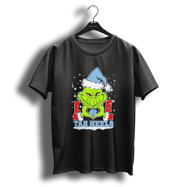 Grinch Love Tar Heels Christmas 2024 North Carolina Football T Shirt 1 t shirt 1